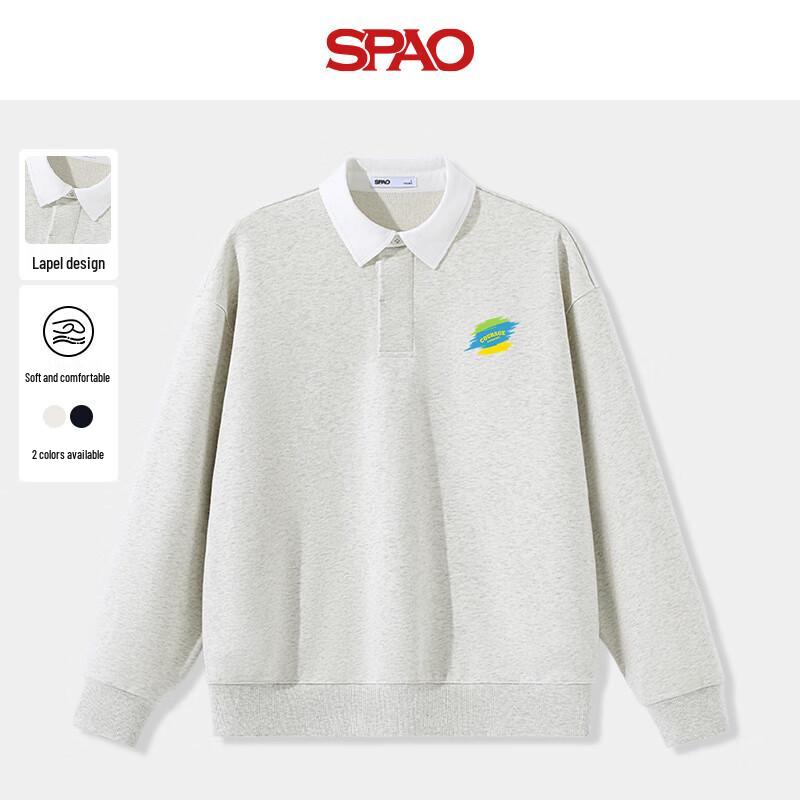 

Мужской свитшот SPAO свободного кроя с отложным воротником XL