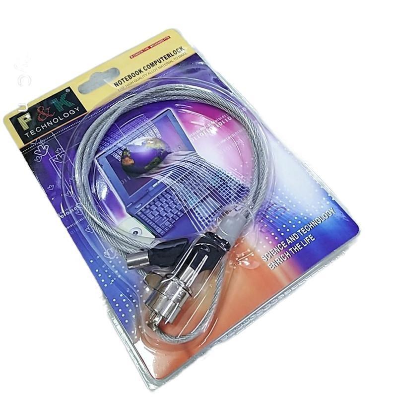 FK Laptop Security combination Lock Laptop Chain With Key Laptop Security Lock Standard Keyhole Generic computer lock