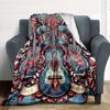 1pc Guitar Music Lightweight Flannel Blanket, Comfortable and Warm Blanket, for Office and Camping Sofa Bed, Livingroom205