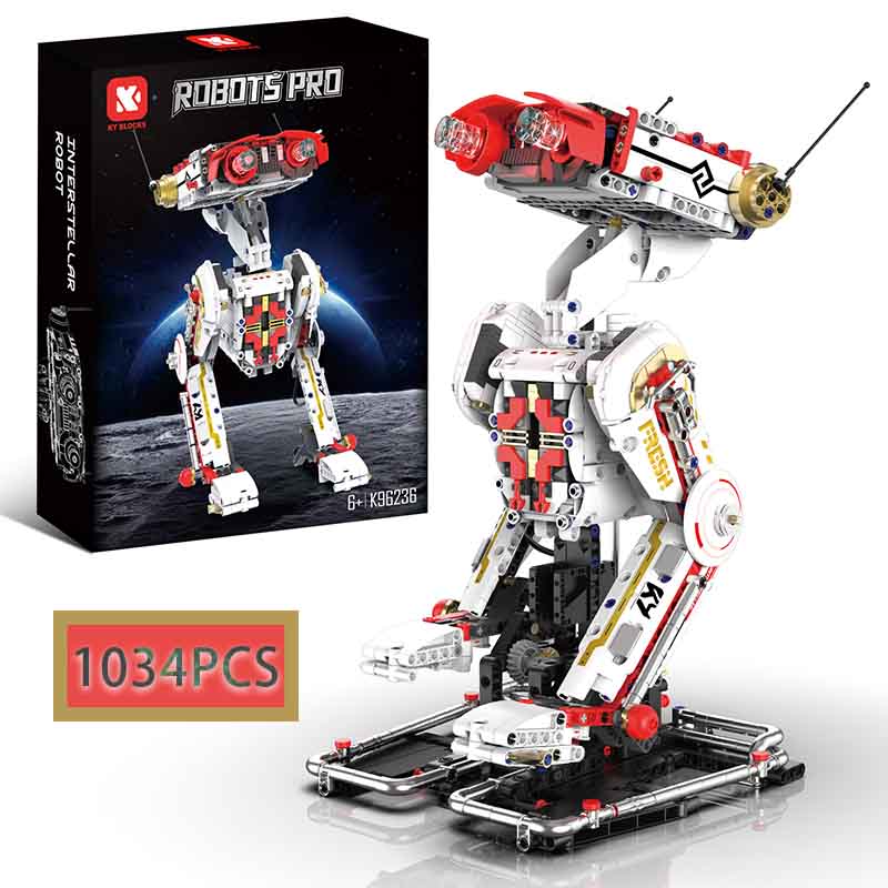 Moc 1034Pcs Creative Interstellar Robot Model Assembly Diy Building Blocks Children'S Puzzle Toys Birthday Gift