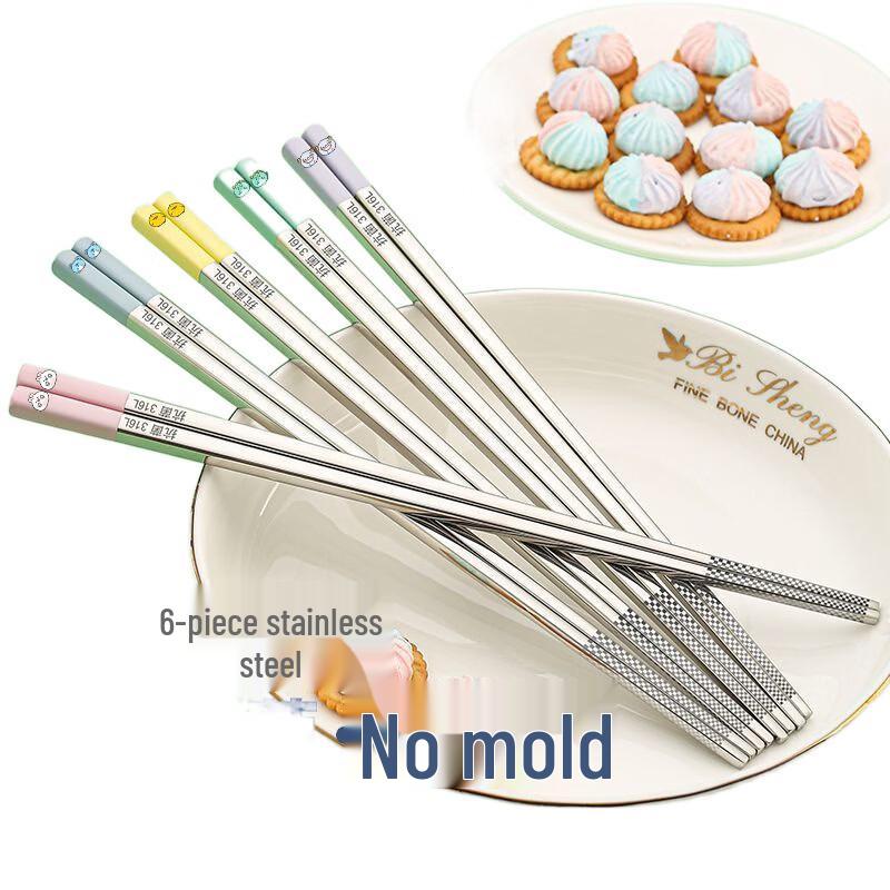 Xihe 316L Stainless Steel Anti-slip Chopsticks & Spoon Set