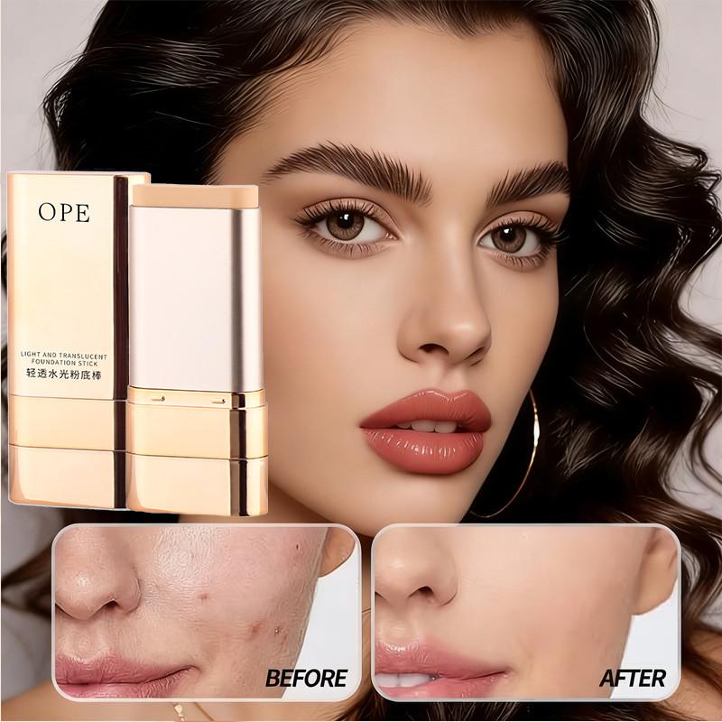 Dvouhlavý make-up tyčinka s vodním rozjasněním krycí lehká voděodolná dlouhotrvající make-up tyčinka s štětečkem módní dámská kosmetika