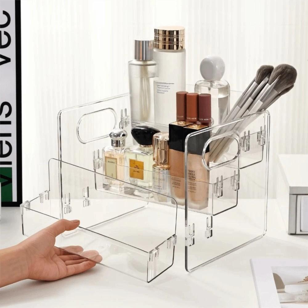 Transparent Cosmetic Storage Box Large Capacity Skincare Storage Stand  Store Display