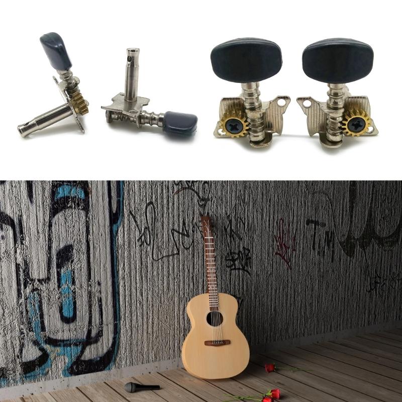 2 Left+2 Right Guitar Tuning Pegs Kits Guitar Machine Head Tuners Steel Pegs Set