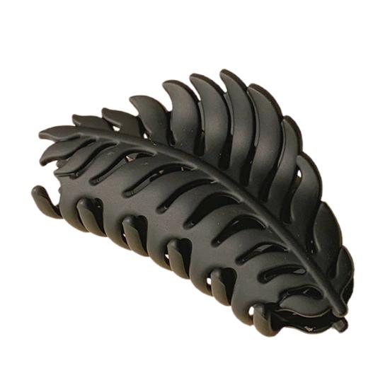 

Hair Clip Frosted All-match Hair Accessories Leaf Shape Women Claw Clip for Thin/Thick Hair чорний
