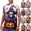 Unisex Halloween T-Shirt All-Over Print with Cute Pumpkin Design for Party and Holiday