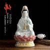 Guanyin Bodhisattva Ceramic Lotus Statue Ornament