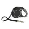 Retractable Dog Leash with Reflective Brake for Dogs Up To Large Black Tape, One-Hand Function, 50kg, Size, 5m,