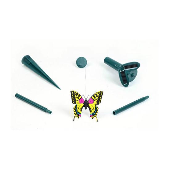 3Pcs Solar Powered Flying Fluttering Fake Butterfly?Stake Garden Ornament Decor
