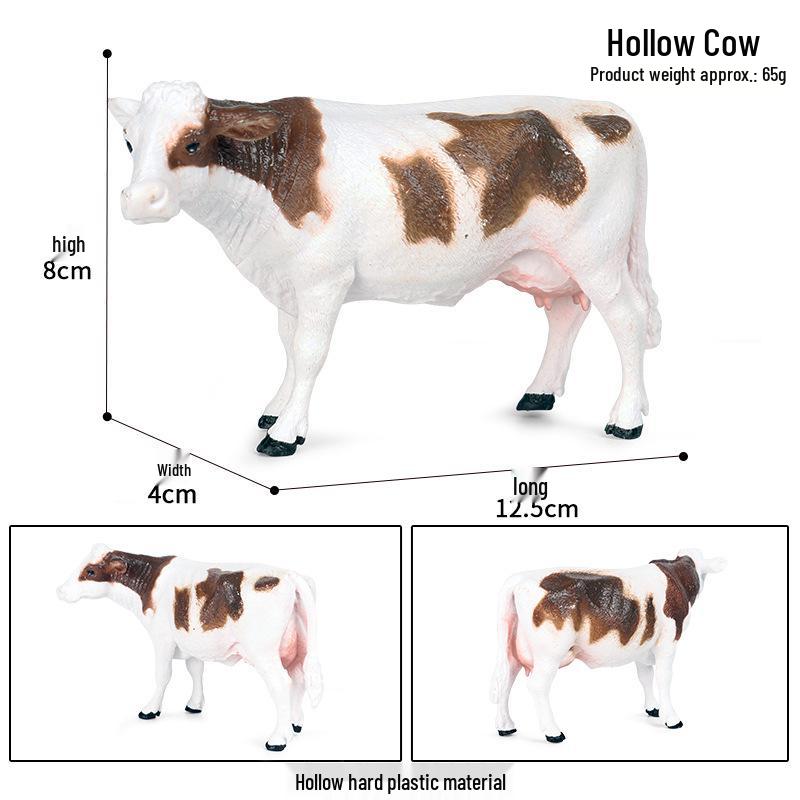 Cross-Border Animal Toy Set: Sheep, Cow, Horse, Donkey, Goat, Poultry Plastic Models