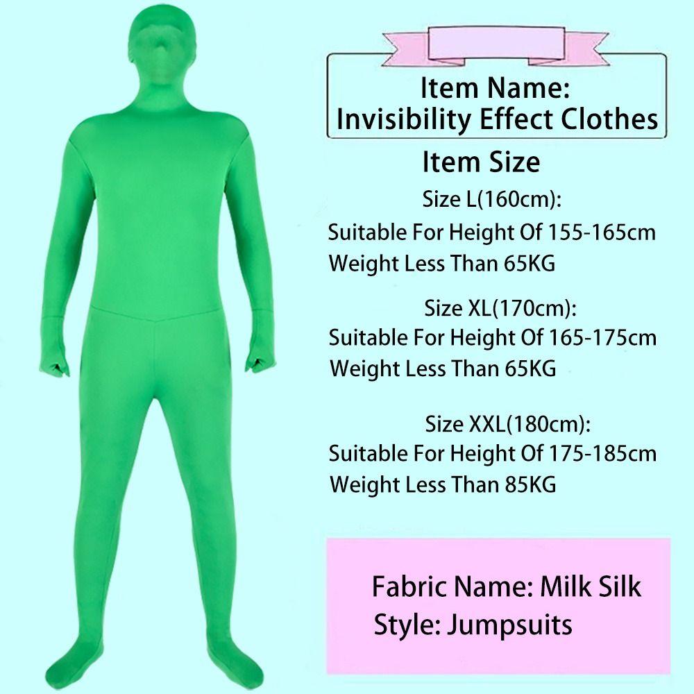 Anzug Foto Video Chroma Key Jumpsuits Greenscreen Anzug Chromakey Grüner Anzug Verschwindender Bodysuit