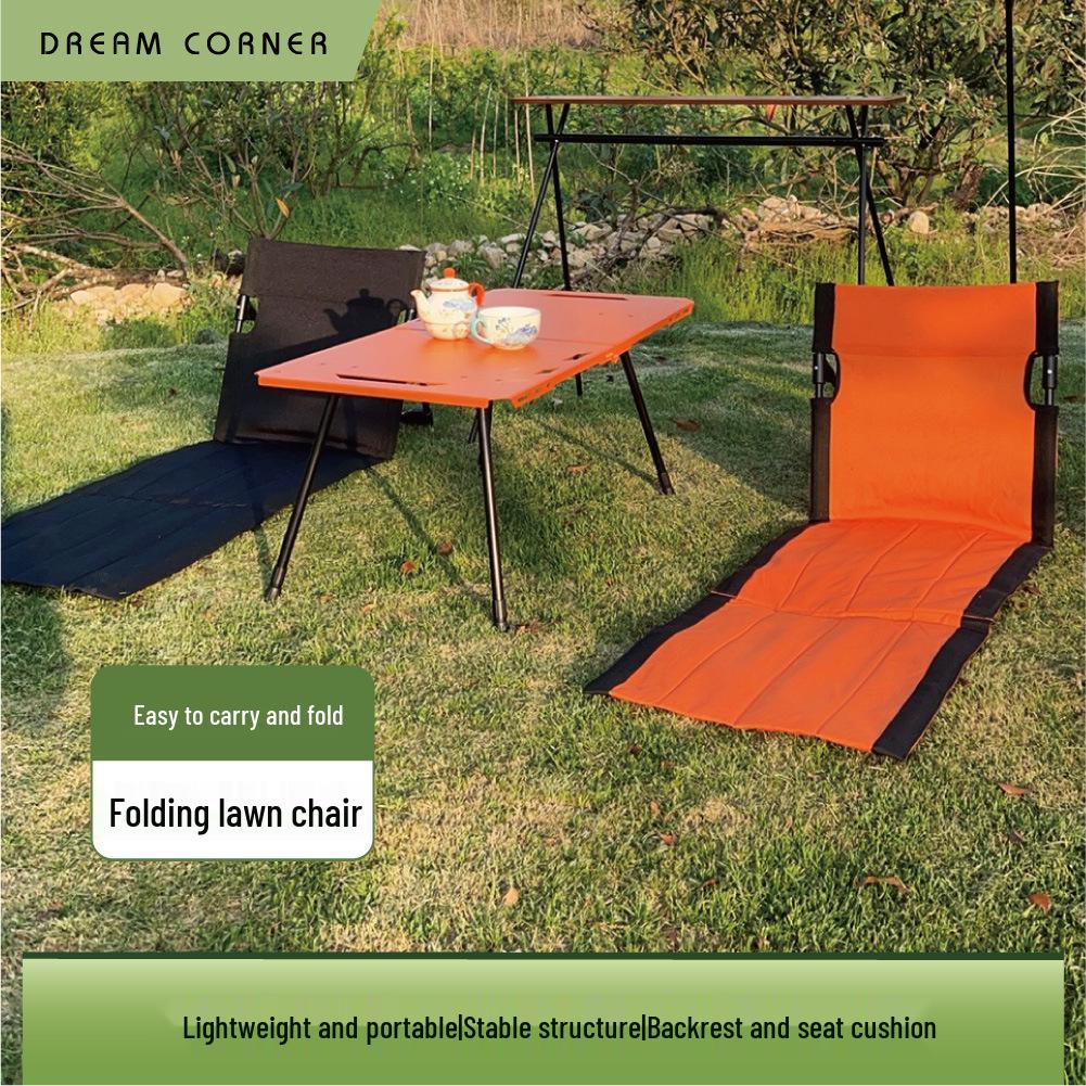 Ultralight Folding Camping Chair with Backrest – Portable Outdoor and Beach Leisure Chair