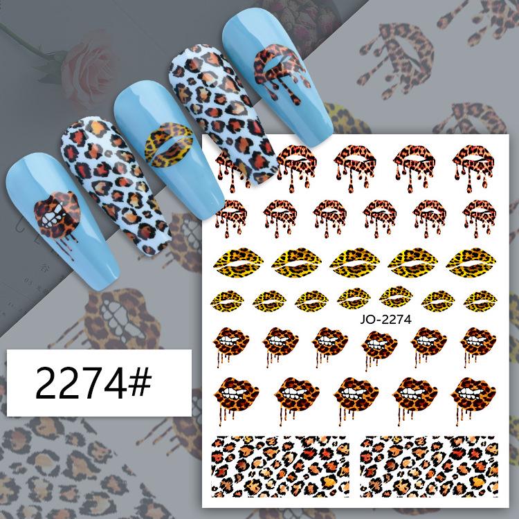 French Style Leopard & Zebra Nail Art Stickers: Butterfly & Stripe Decals
