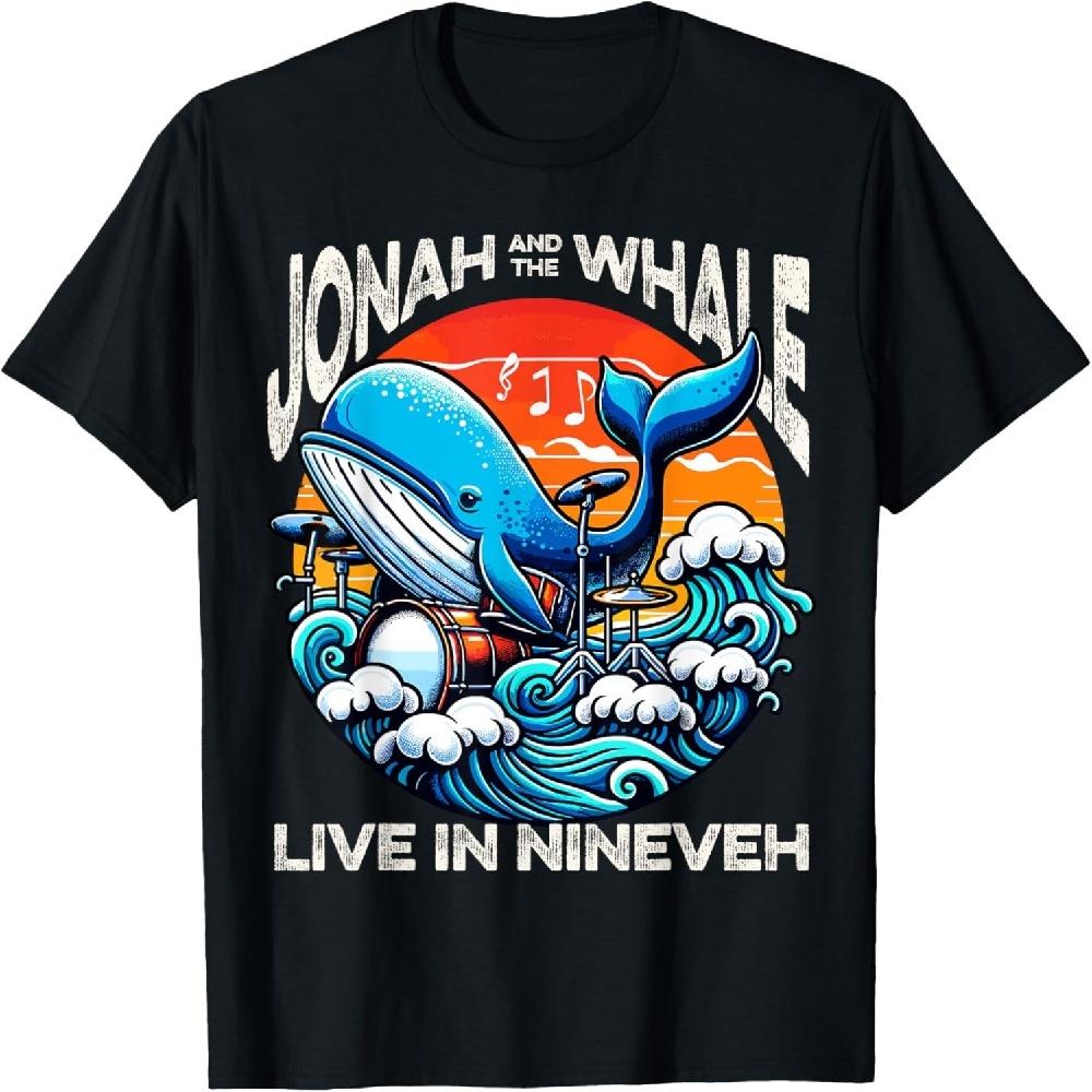 Jonah Whale Funny Rock Band Vintage Funny Christian for Men T-Shirt XXXXXL чёрный
