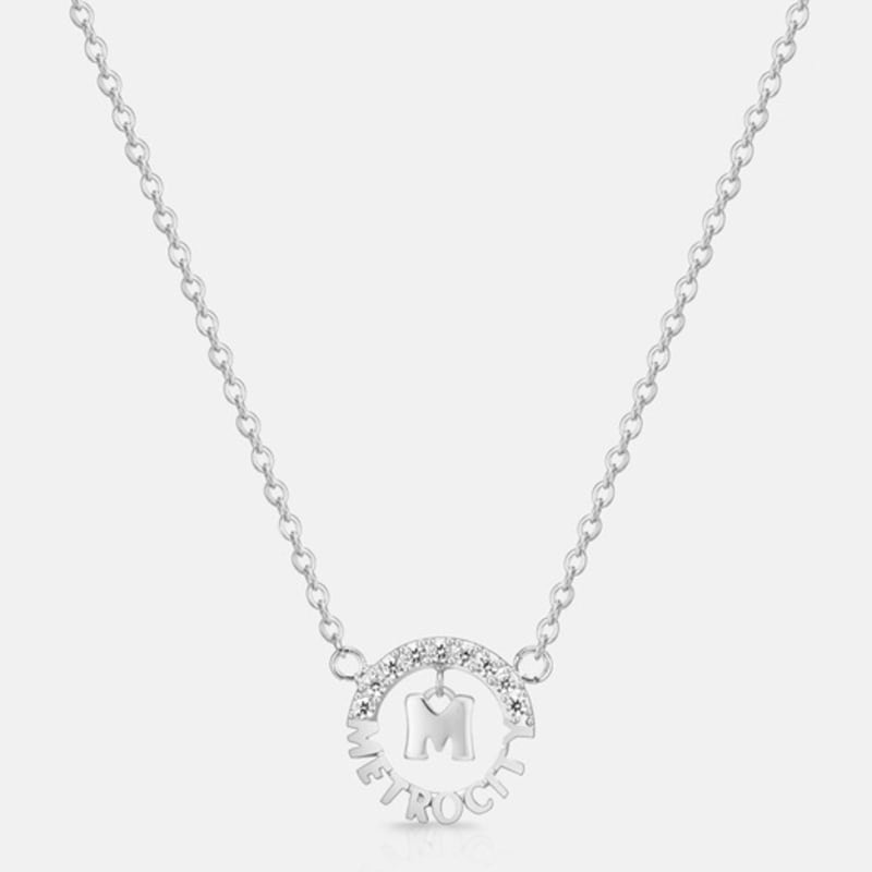 METROCITY JEWELRY M Basic Sterling Silver White Necklace A233SN9145WPA