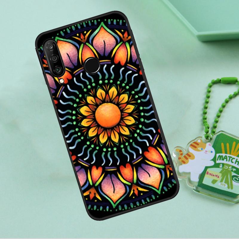 Floral Flower Mandala Design For Huawei Nova 12s 12i 11i 7i 8i 9 10 SE Y91 Y90 Y60 Y70 Y72 Y61 P60 Pro P30 P40 Lite Case