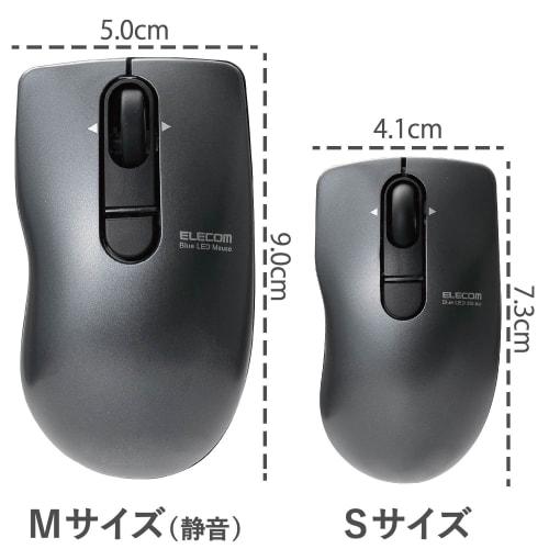 Elecom Mouse Wireless (Receiver Included) S Size Small 3 Button Tilt Wheel Micro Grast Switch Bit Black M-FBG3DBBK