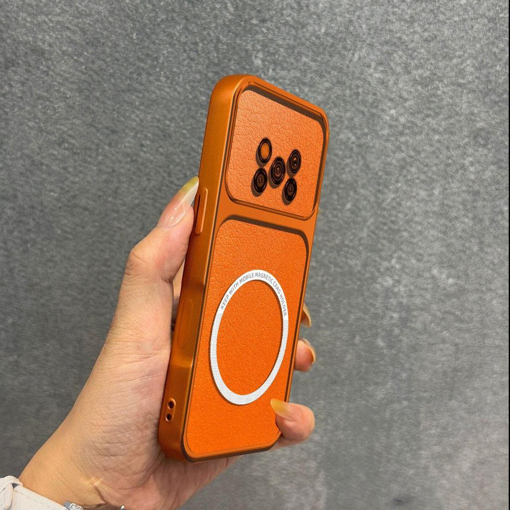 Upgraded Big Lens Protection Case for Xiaomi POCO X3 Pro,X3 NFC Luxury Leather Casing with Magnetic Ring