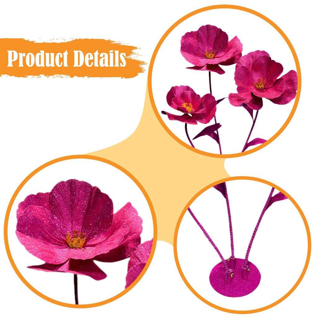 Large Artificial Flowers Photography Props Large Giant Wedding Flowers for Decoration 62.9" Tall for Wedding Home Decor Ceremony