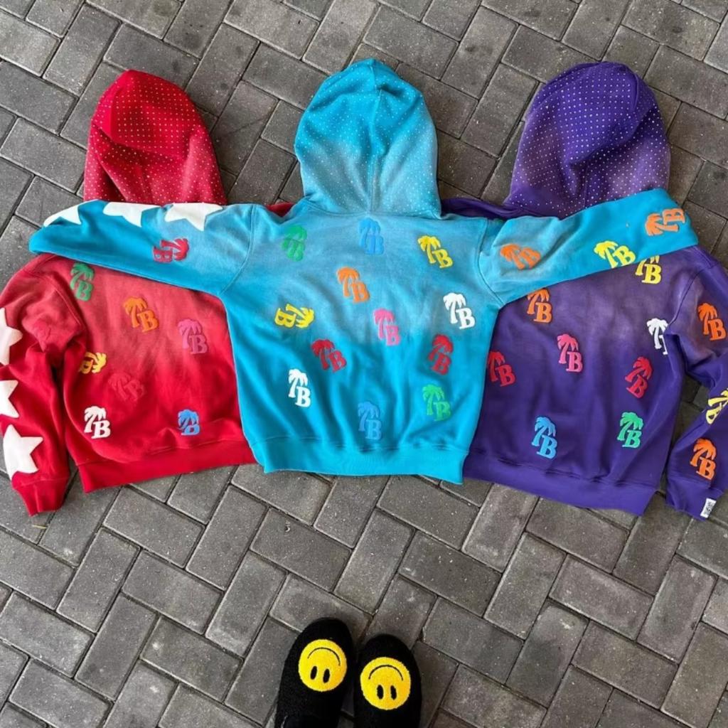 ZYLLO Y2K Trendy Letter Pattern Loose Casual Comfortable Hooded Zipper Retro Hoodie Jacket Top Unisex