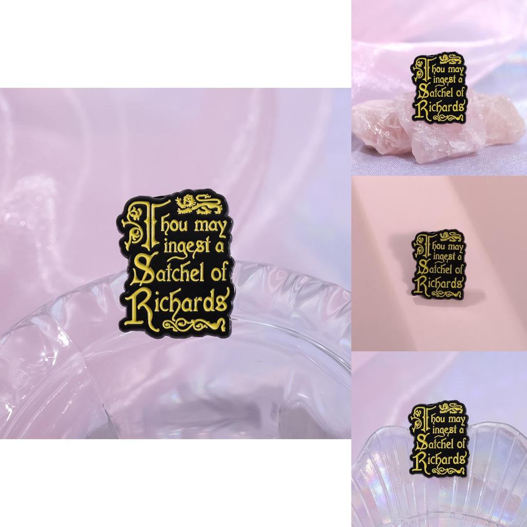 Unique Geometric Letter Badge Brooches Stylish Creative Enamel Pin Accessories Gift For All