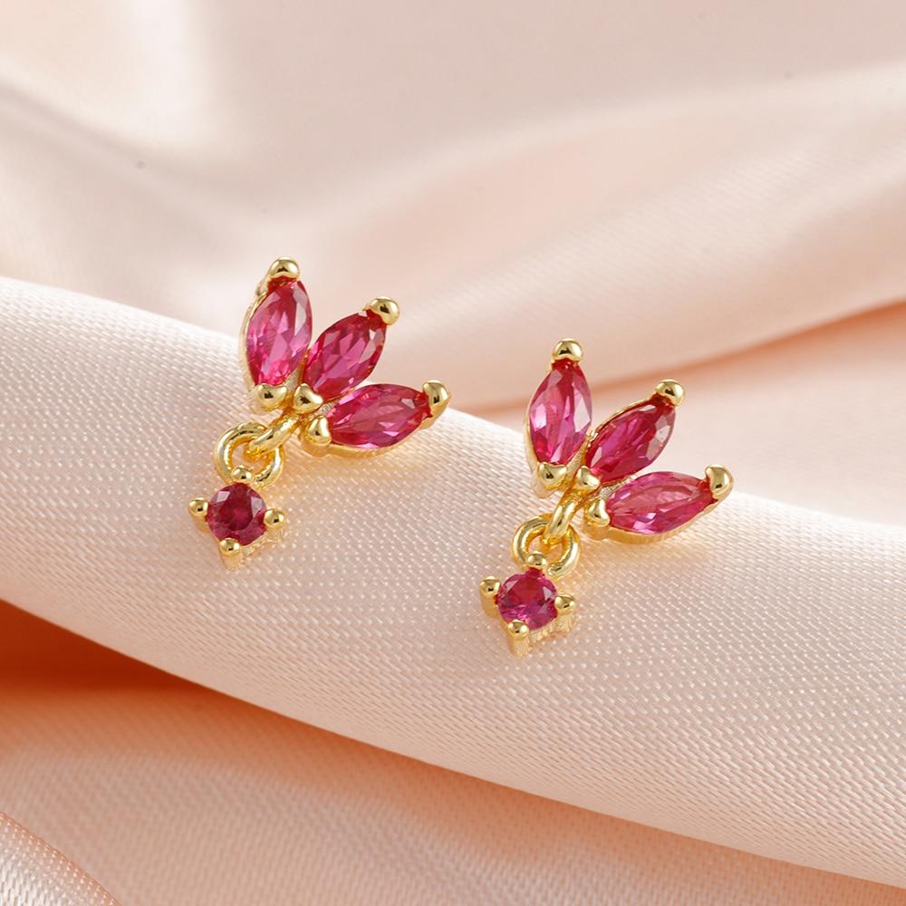 

Корейские милые циркониевые маленькие серьги-гвоздики в форме бабочки для женщин, богемные серьги-гвоздики из нержавеющей стали, ювелирные изделия для свадебной вечеринки