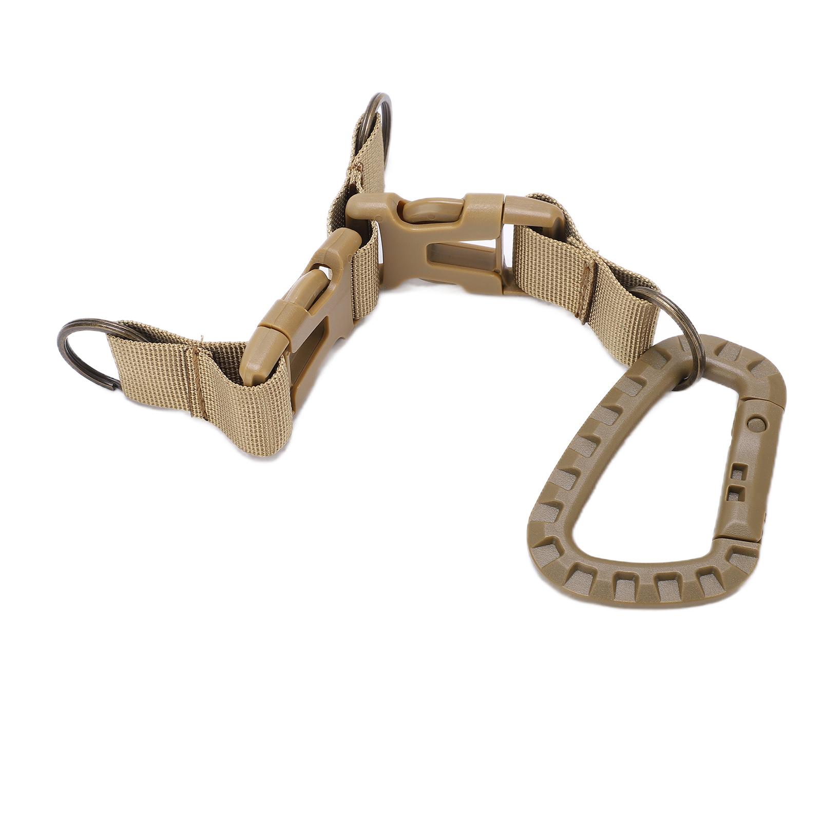 Plastic Carabiner D Ring Keychain Molle Webbing Gear Clip for Camping Hiking Fishing Soil Color