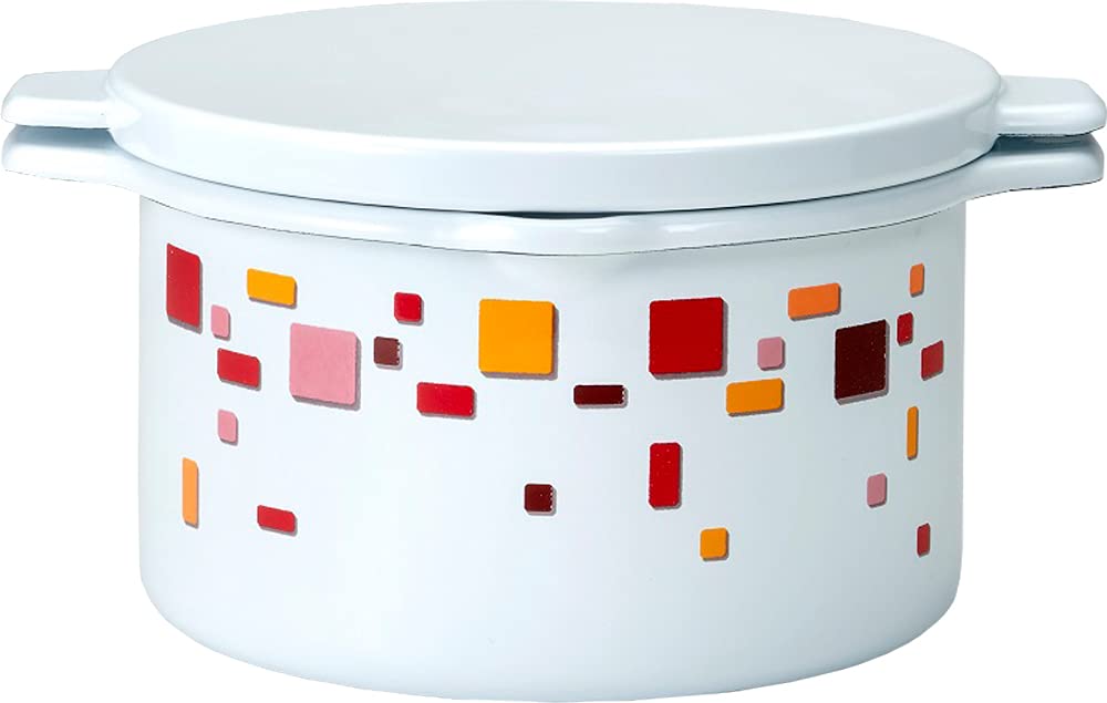 Takagi Metal Enamel Frypot with IH Lid, 16cm, Compatible, HO-FP16