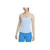Yoga Dri-FIT Luxe Logo Print Solid Color Sleeveless Sports Tank Top Women Tops Light-Blue DQ6031-441