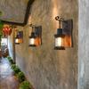 Vintage Wooden Wall Lamp E27 Industrial Restaurant Living Room Creative Corridor Corridor Background Wall Decoration Lamp