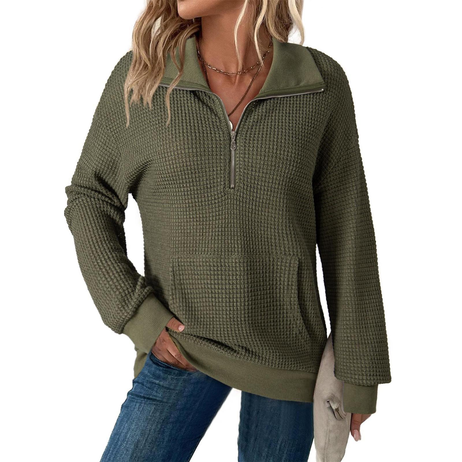 

Women s Solid-color Fashionable Long-sleeved Top Hoodie L