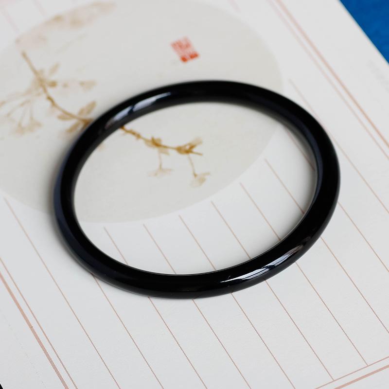 6MM Natural Icy Species Chalcedony Bracelet Fashionable Charm Agate Bangle Jade Bracelet Women's Gift
