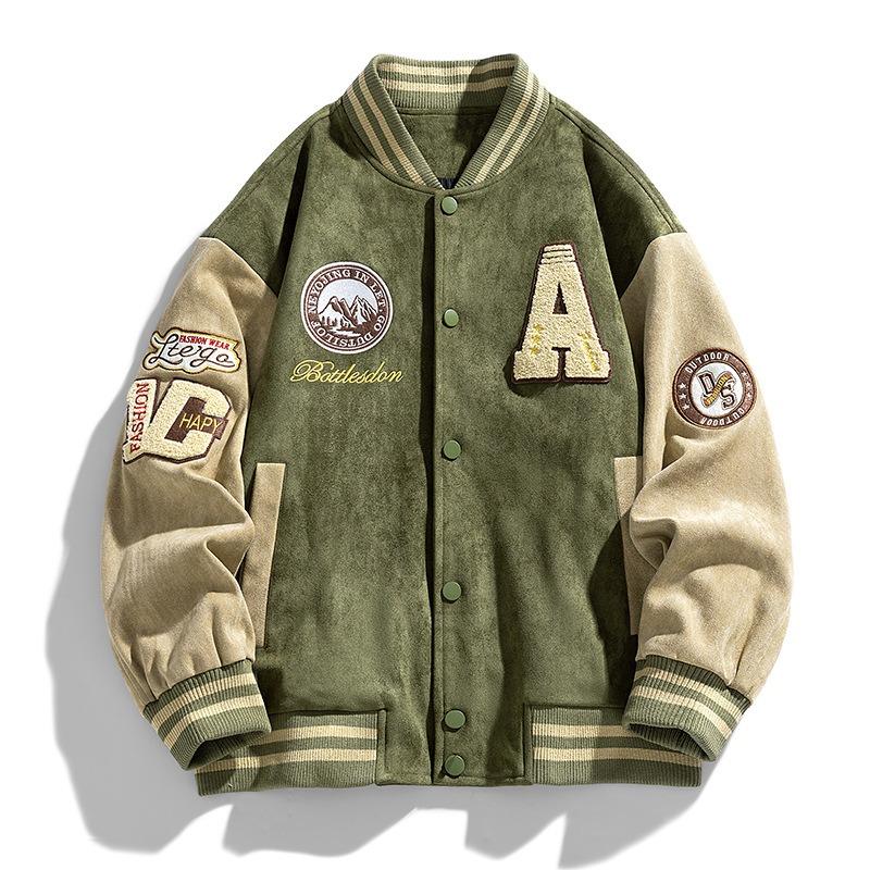 Baseball Jacket Men Fashion Embroidered Jackets Coats High Street Outwear Man Bomber Jacket Hip Hop Clothing