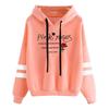 New chic fleece sweater women's design sense letter rose print hooded lazy wind
