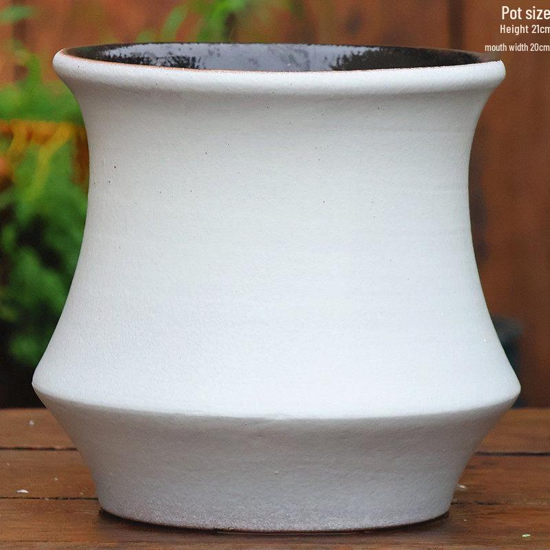 Stor Keramikkruka för Heminredning: Grov keramik för spindelväxt, gullranka, suckulenter och paradisfågelblomma. Perfekt för gröna växter och blommor.