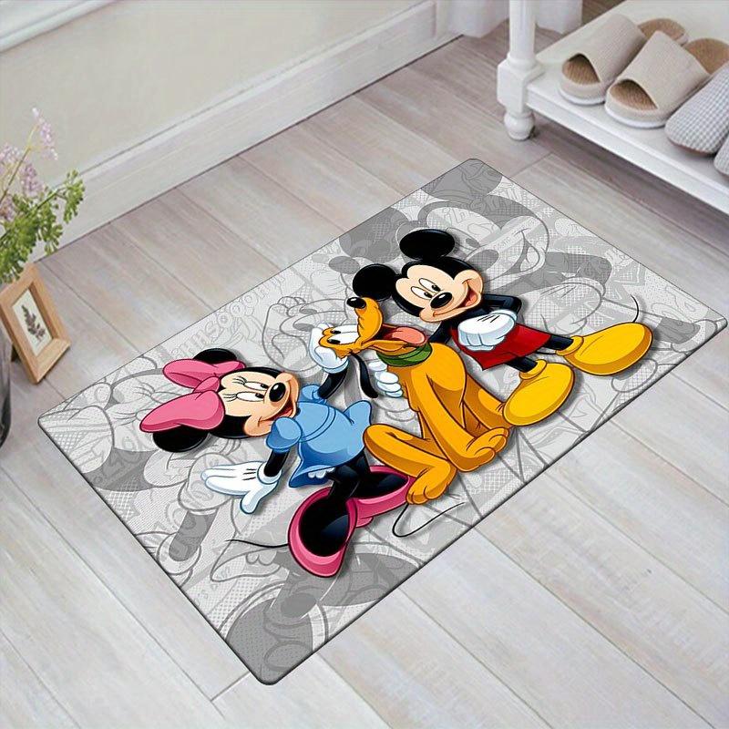 

1 шт. Ковер с рисунком Микки Мауса и Минни от Disney, Коврик для зоны, Нескользящий ковер, Коврик для пола, стирающийся вручную, Подходит для гостиной, спальни, Декор для дома 60cm by 90cm