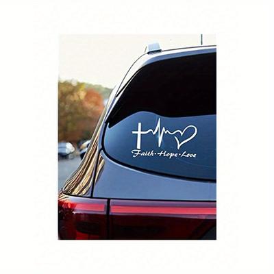 Show Your Faith With A Stylish Hope, Faith, Heart Car Decal Sticker