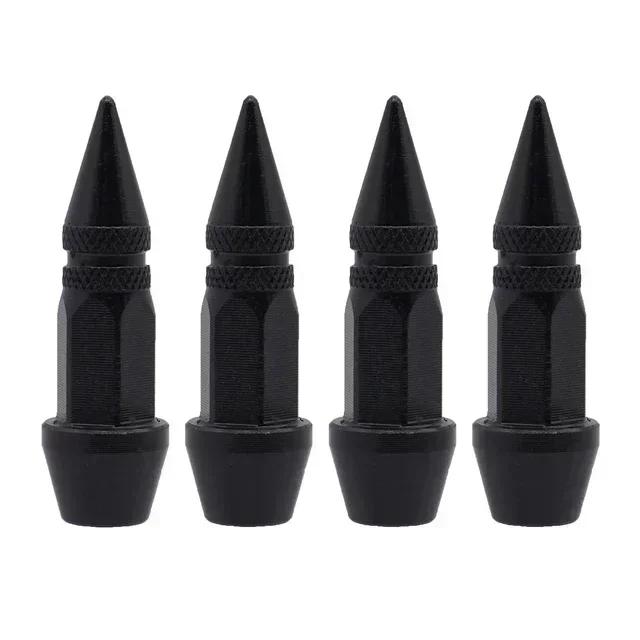 1set/4pcs Tire Wheel Valve Caps, Universal Fits For Car Motorcycle Bike Wheel Tires Valves Tyre Stem Cap Air Cap Airtight Cover