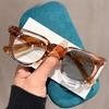 Women's Photochromic Presbyopia Glasses Stylish Square-Frame Blue Light Blocking HD Reading Glasses Versatile Trendy Eyewear