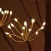Wall-Mounted Revolution Christmas Tree with LED USB Lights, Glowing Ornament, Nordic Style, Natural Decoration (Blossom, 90cm/M Size)