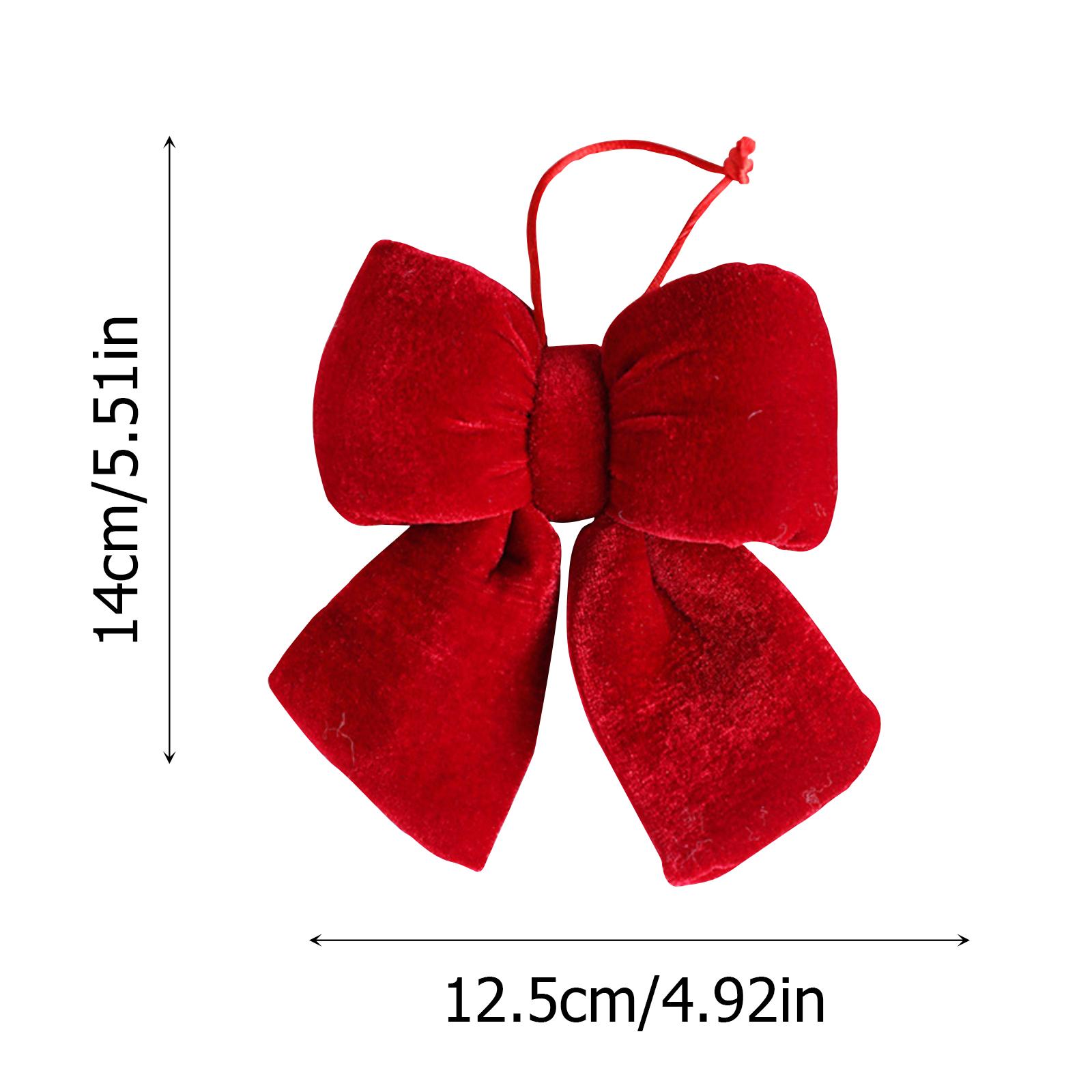 

Christmas Holiday Decorations Red Velvet 3D Bow Large Red Bow Christmas Decoration Christmas Tree Pendants Party Props One Size