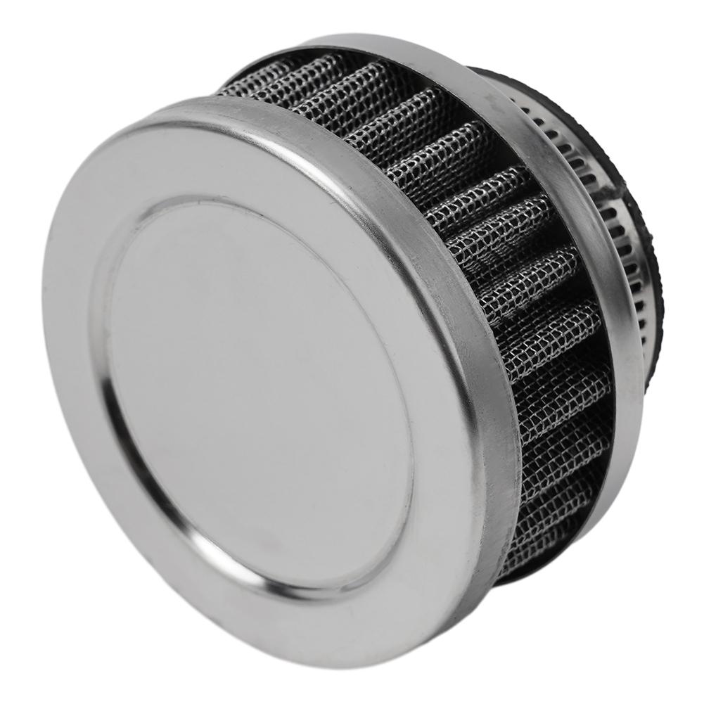 Luftfilterreiniger Schwarz Rund Konisch Silber Edelstahl