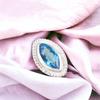 Swiss Blue Topaz Gemstone 925 Sterling Silver Handmade Jewelry Women's Ring RR-26-1