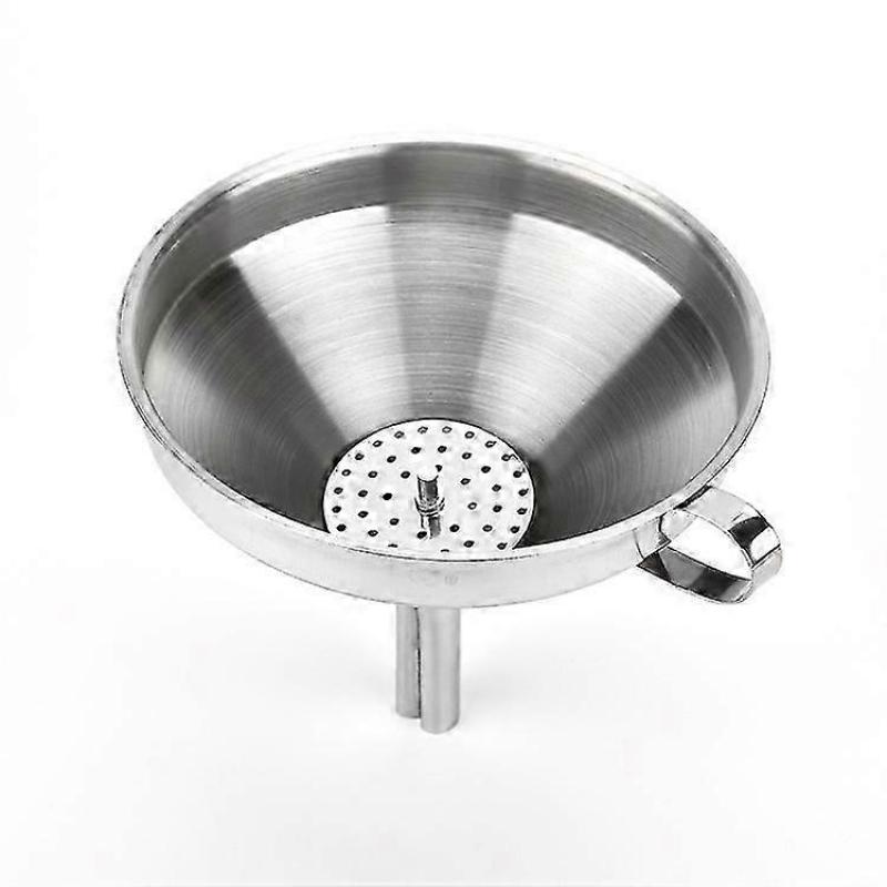 Stainless Steel Kitchen Funnel With Stainless Steel Strainer Filter