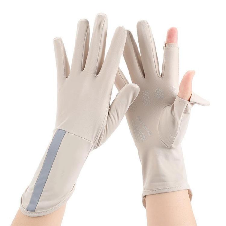 Two Finger Exposed Cycling Gloves Breathable Cooling Gloves for Outdoor Sports