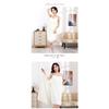 Striped Backless Shower Dress, Stylish and Touching Light Beige Adult Towel, Super Absorbent and Quick Drying, Adjustable Shoulder Straps