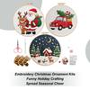 Christmas Embroidery Kits For Beginners Festive Stamped Complete Beginners Embroidery Set Including Hoop For Women Girls Mom