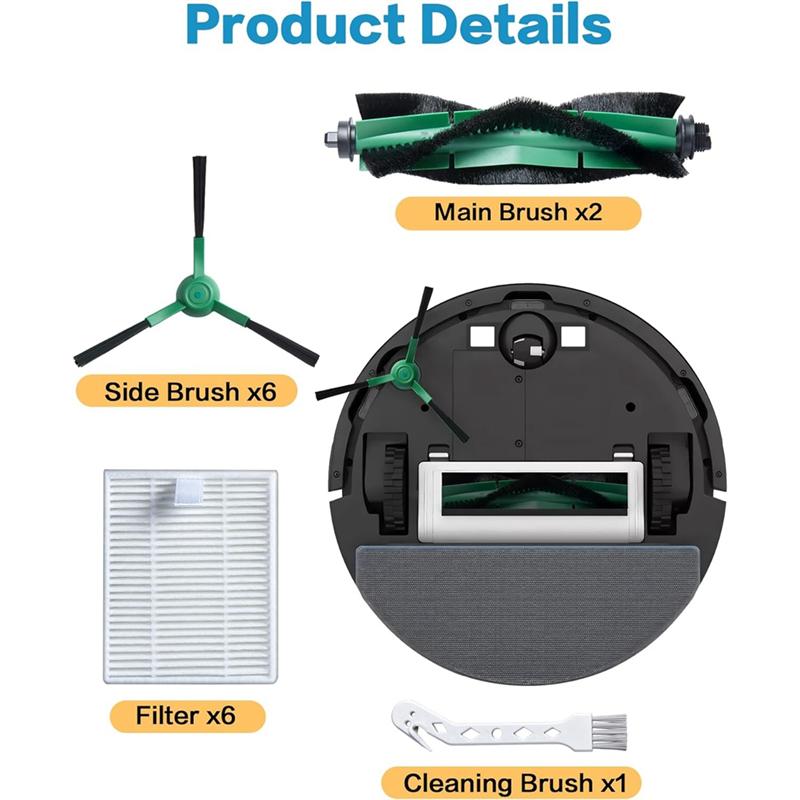 Replacement Parts For Irobot Roomba Q0120 Q0110 Combo Essential Y0140 Y0112 Y0110 Robot 104 105 Accessories