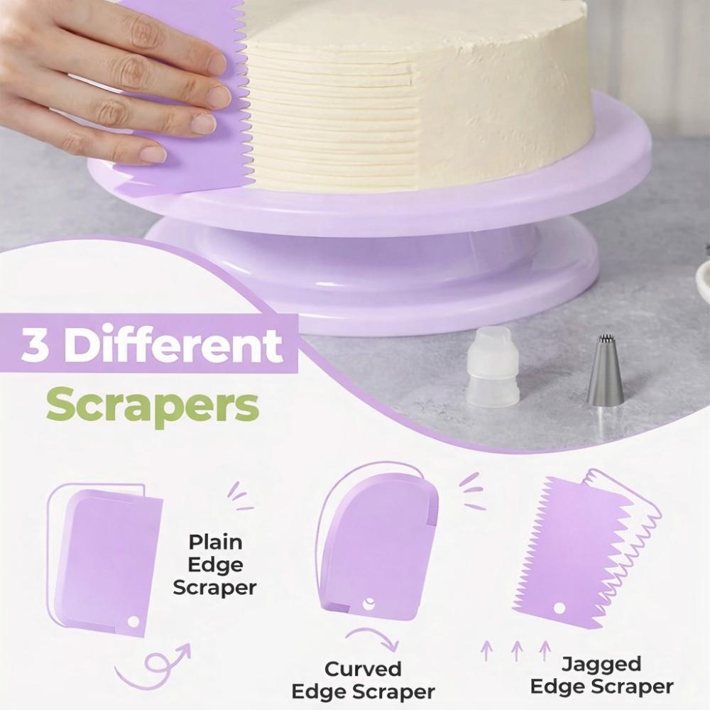 76-teiliges Kuchen-Dekorationswerkzeug-Set -Rutschfeste Tortendrehscheibe Für Anfänger Und Profis DIY Sahne-Kekse Kuchenherstellung Backwerkzeuge