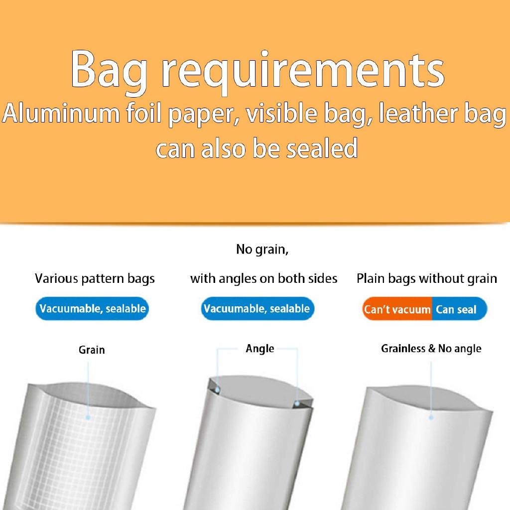 130W Fully Automatic Food Vacuum Sealer Machine For Food Saver Wet&Dry Electric Vacuum Sealer Packaging Machine +10PCS Bags